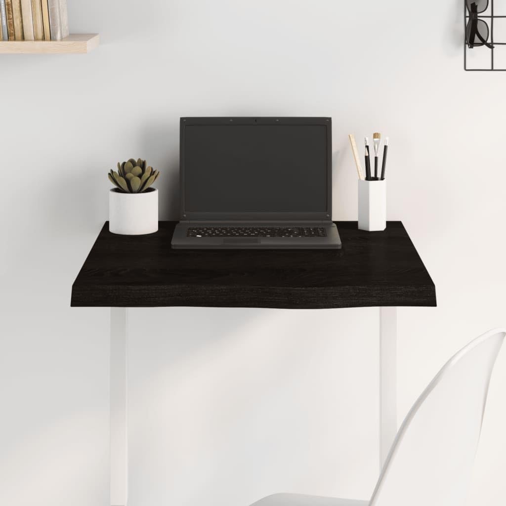 Dessus De Table En Chêne Massif - 160 X 50 X 2-6 Cm - Bord Vivant Verni - Remplacement Table Basse Ou à Manger