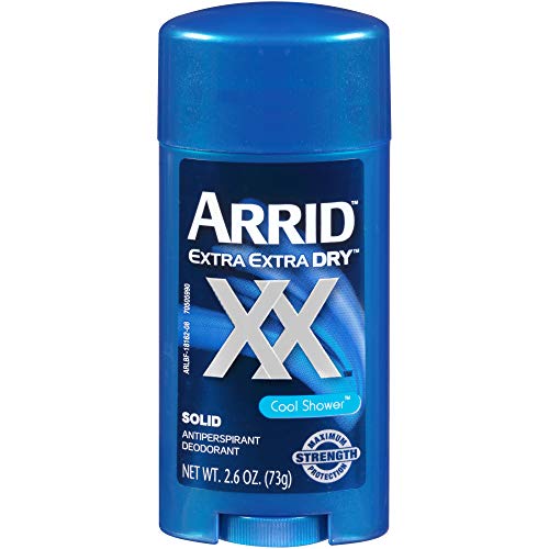 Arrid XX Extra Extra Dry Solid Antiperspirant Deodorant, Cool Shower, 2.6 oz.