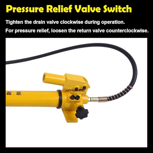Image of CP-700 Portable Hydraulic Hand Pump 900cc 10000Psi High-Pressure Manual Power Pump Compatible with Separate Hydraulic Tools - Ideal for Jacks, Cutters, and Lifting Equipment (No Gauge)