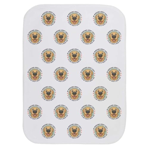 Azeeda 'My Windows aren't Dirty It's My Dogs Nose Art' Baby Burp/Wash Cloth (BC00033922)