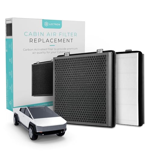 Image of Lectron Cabin Air Filter Replacement Compatible with Tesla Cybertruck - H13 HEPA Filter with Activated Carbon (1-Pack)