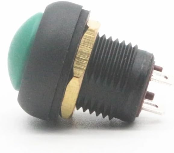 Parte posteriore angulata view of the Toowei A4126 Series push button switch showing the mounting nut and electrical terminals