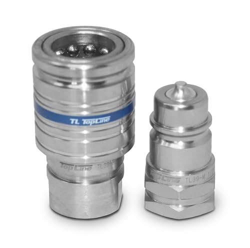 Image of 1 /2 inch NPT Ag Hydraulic Quick Connect Push-Pull Coupler Set (TL39) - 1 /2 inch body size ISO 5675