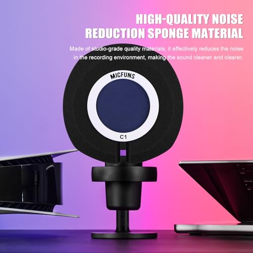Filtre anti-pop pour microphone anti-souffle bleu pour micro 5cm - 4