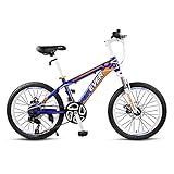 ZXQZ Mountain Bike per Bambini, Bici da Strada a velocità Variabile da 20 Pollici con Forcella Anteriore Ammortizzata, per Ragazzi, Ragazze, Studenti delle Scuole Medie E Adolescenti (Color : Blue)