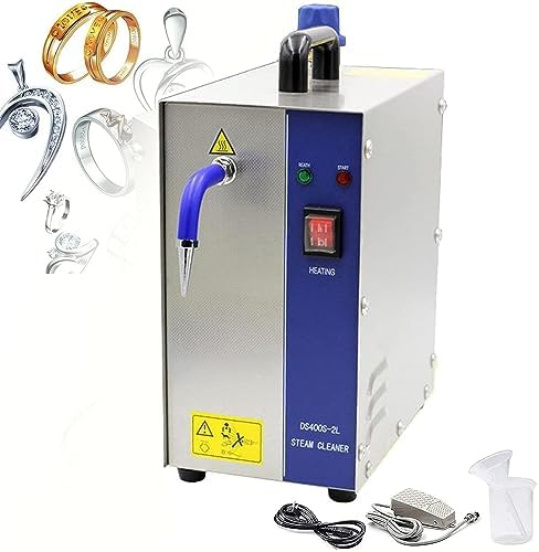 2L Stainless Steel Jewelry Steam Cleaner - High-Temperature 135°C, 110V, Fast & Effective for Rings, Watches, Silver & Engraved Jewelry Cleaning