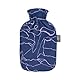 Fashy Wärmflasche mit bedrucktem Flauschezug 2,0 L, lila