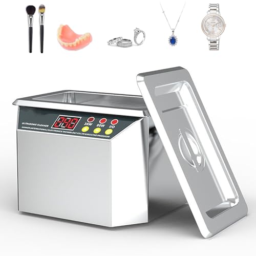 Limpador ultrassônico de 800 ml, limpador profissional de joias de aço inoxidável 304 43 kHz, limpad