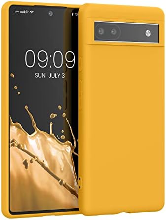 kwmobile TPU Case Compatible with Google Pixel 6a - Case Soft Slim Smooth Flexible Protective Phone Cover - Metallic Rose Gold
