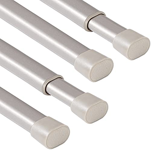 H.VERSAILTEX 4 Pack Spring Tension Curtain Rods 36-60 Inch Lightweight