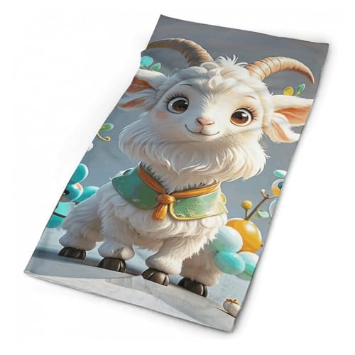 Cute Goat Neck Gaiter Face Cover Scarf, Breathable Sun Balaclava for Skiing Fishing Hiking Cycling2