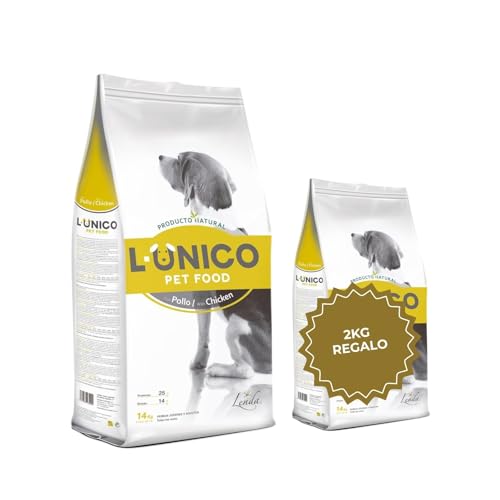 L-Único con Pollo 14KG - Pienso Natural para Perros Jóvenes y Adultos | Alimento Completo con Pollo