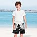 Selerdon Quick Dry Swim Trunks Ape-man Black White ATV for Boy Kids Summer Fashion Beach Shorts with Adjustable Waist and Side Pocket for Daily Wear Outdoor Play XS