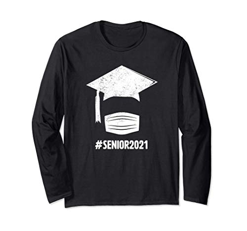 Senior Class Of 2021 Gift Graduation Face Mask College Maglia a Manica