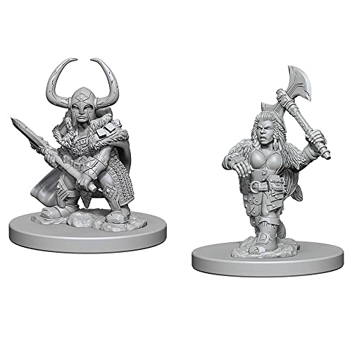 D&D Nolzur's Marvelous Miniatures Dwarf Female Barbarian 2 figuras miniatura 1