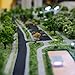 Warmtree 6 Pcs Village Accessories Village Roads and Streets Snow Mat Cobblestone Road Brick Mat for Landscape, Self Adhesive Coated Paper Diorama Supplies for Miniature Scenery Model(Black)