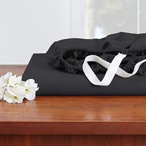 Image of YRM Bedding's Charcoal 600-TC Oraganic Cotton 4 Pcs King Size Bedsheet Fitted (72 inchx78 inch), Flat (102 inchx108 inch) and Pillow Cover (18 inchx28 inch) Feet for 4 inch and 8 inch Inch Mattress