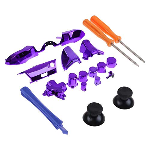 teng hong hui Botones Plateados Conjuntos Conjuntos de topes desencadenadores DPAD LB Xbox Controller Bumpers RB LT RT Destornillador Reemplazo para el Controlador de élite Cover