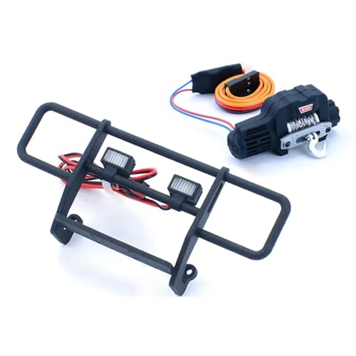 RC�J�[���C�g For Traxxas For TRX4-M K10 1/18�p �N���C�~���O�J�[�p �͋[�t�����g�o���p�[ ���C�g�ƃE�C���`�t�� RC�N���[���[�J�[�A�b�v�O���[�h�A�N�Z�T���[(With winch)