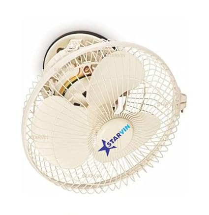 STARVIN Metal Cabin Fan 12 Inch 300 MM High Speed Copper Motor || Celling Fan Wall fan Comfortable in All Room Limited Edition || Make in India || Beige || WQ23