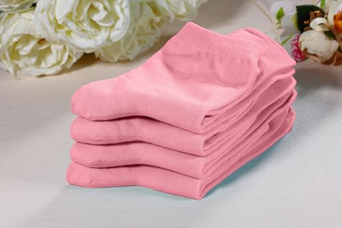 Image of Azwelier Unisex Colorful Quarter Ankle Athletic Socks Breathable Cotton Blend Crew Style 4 Pairs Pack