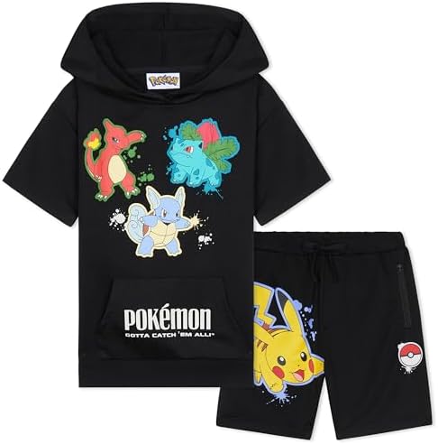Sweat à Capuche Pokémon Pikachu - Garçon 11-12 Ans - Noir - Occasion (bon état)