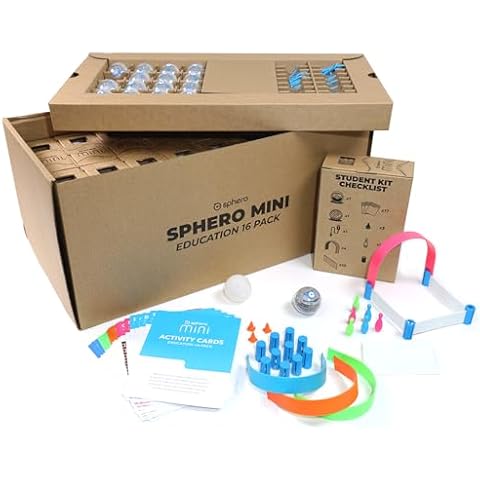 Sphero Mini 16-Pack - 16 App-Enabled Programmable Robot Balls - Coding & STEAM Learning Kit for Classrooms - Programming for Beginners - Introduce Computer Science & Coding - Ages 8+ Cover