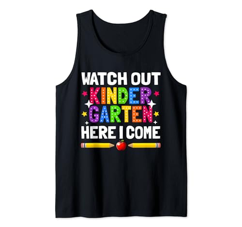 Watch Out Kindergarten Here I Come Back To School Boys Kids Débardeur