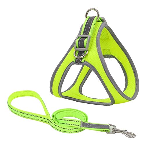 KUTKUT Adjustable Adjustable | Reflective Strap | Outdoor Training Easy Control | Medium Dogs Harness and Leash (Size L, Adjustable Chest: 43-52cm) (B092VQWL9T) Amazon Price History, Amazon Price Tracker