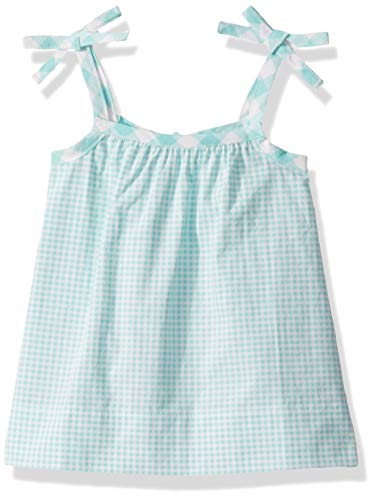 Munki Munki Girls' Bow Strap Tank Dress Gingham