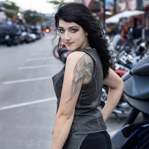 Image of Milwaukee Leather Women's Premium Classic Leather Motorcycle Rider Vest w /Adjustable Side Laces