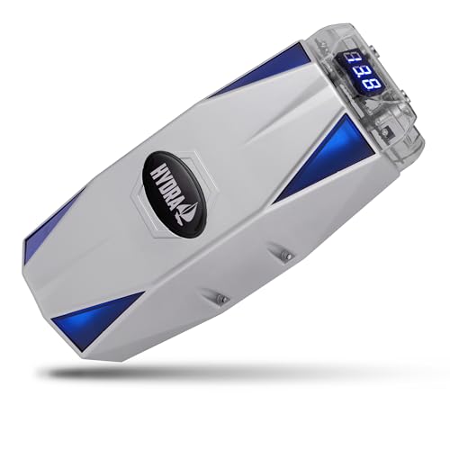 Pyle 3.0 Farad Digital Power Capacitor, High-Performance Car Audio Accessory with Blue Digital Display Voltage Readout and LED Flash, Over Voltage Protection, Mounting Hardware, DC 12-24V