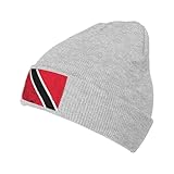 Beanie Berretto Uomo Flag of Trinidad And Tobago Texture Effect Watch Hat Cappellos Elastico Cappello Beanies Classico Cappello Invernale per Bici Adulti Sci