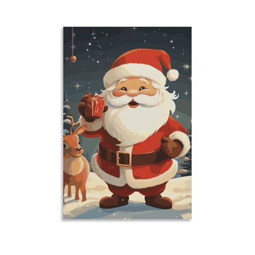 Peinture sur toile Père Noël pour partager la magie en famille