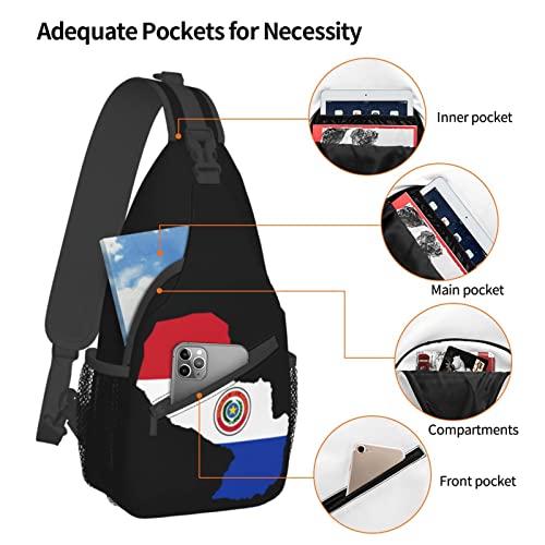 Mochila bandolera unisex estilo mapamundi Paraguay miniatura 5