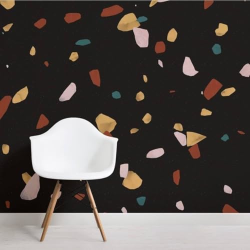 Image of VKR Self Adhesive Wallpaper Roll | Waterproof & Oil-Proof Peel and Stick Vinyl Sheet for Kitchen Countertop, Furniture, Table, Cabinets & Wall Decor (Black Printed, Pack of 1)