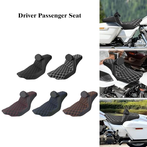 Asiento pasajero y conductor Touring 24-UP con cojín respaldo para Street Glide 2
