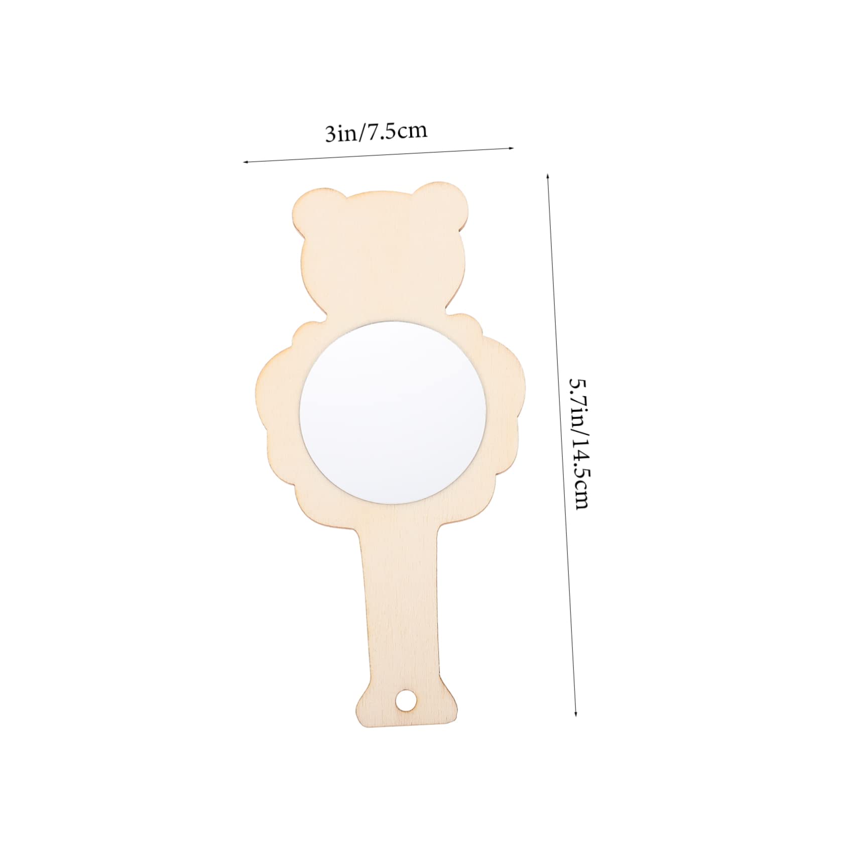 HONMEET 10pcs Handheld Mirror DIY Kit Boys and Girls Mirror Toys Unfinished Toy Portable