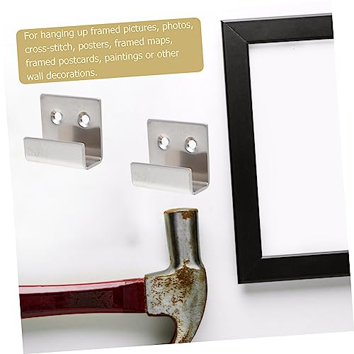 Image of ORFOFE 8pcs Picture Frame Hanging Hardware Double Hole Hangers Hanger Screws for Wall Decor