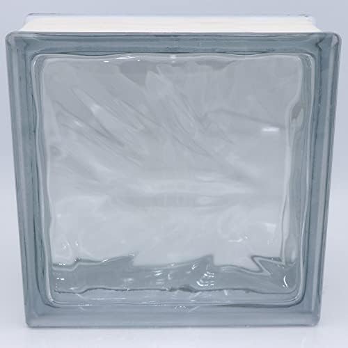 Design mattone di vetro nuvola chiaro lucido 19x19x8 cm - 10 pezzi