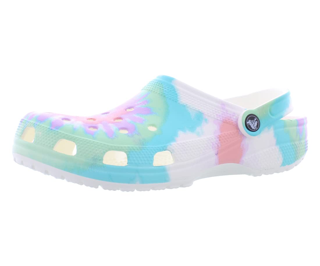 Crocs Unisex-Adult Classic Tie Dye Clogs, Fresco/Multi, 15 Women/13 Men