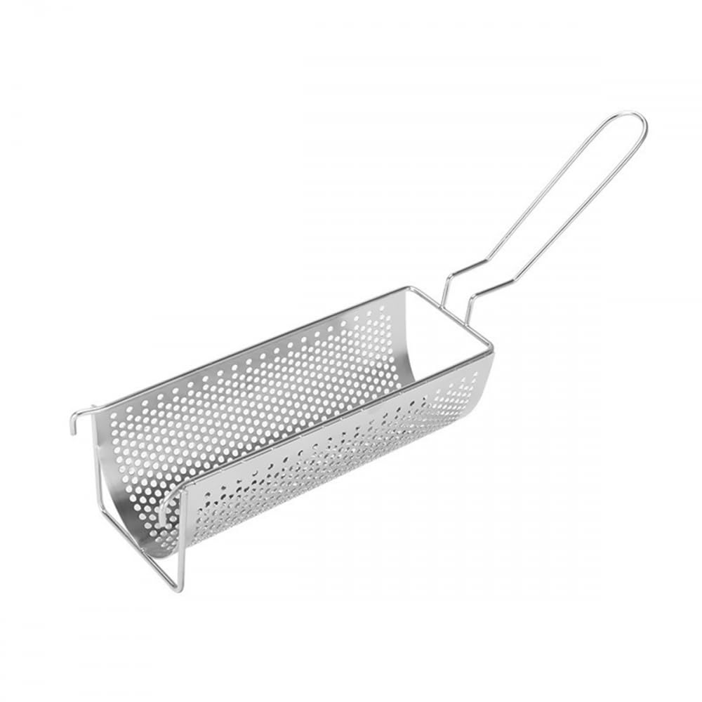 Cesta grande para patatas fritas, tamiz comercial de malla frita, cesta de aperitivos, cesta larga de acero inoxidable para freír papas fritas para restaurantes, hoteles, bares