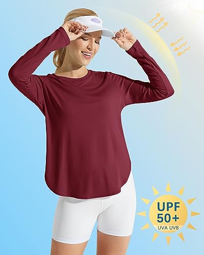 Image of G4Free Lightbreeze Womens UPF 50+ Long Sleeve Workout Tops Quick Dry UV Sun Shirt Running Gym Hiking Yoga Casual Lightweight