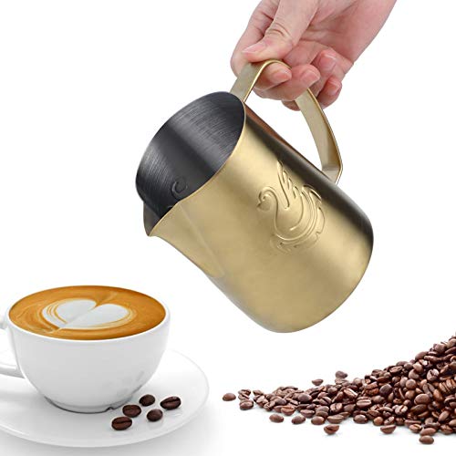 Jarra de espumador de leite de café em aço inoxidável – Jarra de leite Barista Espresso Cappuccino L