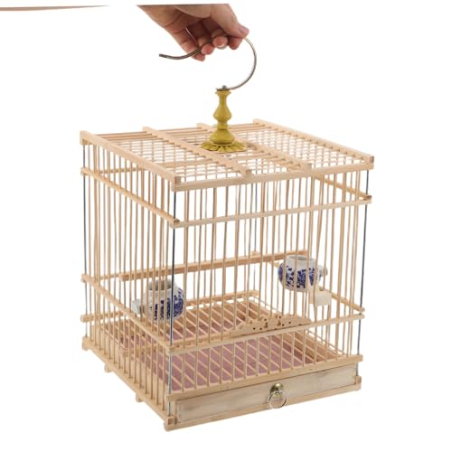Cage à oiseaux carbonisé rectangulaire VICASKY avec plateau amovible - 5