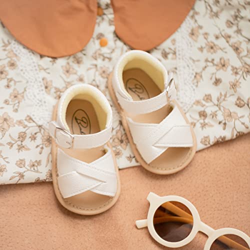 Sawimlgy Baby Girls Boys Sandals Summer Flowers Shoe Rubber Sole Pu Leather Mesh Infant Toddler First Walkers Princess Dress Outdoor Shoes #TOP3