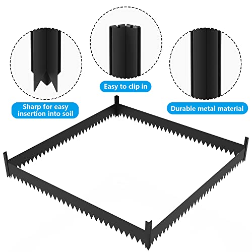 4Pcs Landscape Edging Connector Clips, Connector Clip Edging, 90°Connector Clips Metal Stakes For 6-8 Inch Tall Steel Landscape Edging (4Pcs) #TOP2