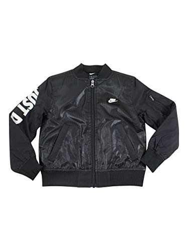 Nike Little Boy's Lightweight Padded Black Zip Front Bomber Jacket Sz: 6