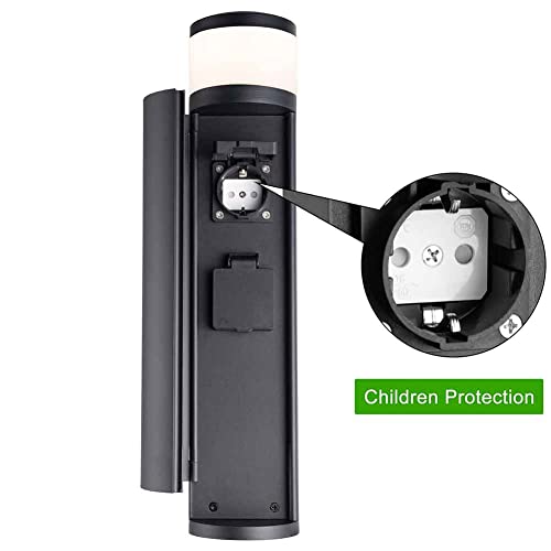 BAKAJI Lampada Paletto Luce da Giardino Bianco