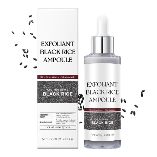 Peel Shot Glow Rice Ampoule Duo,Peeling Exfoliante Facial,Ampolla de Arroz Brillante,Peel Shot Black Rice Ampoule Sérum,Sérum Exfoliante de Arroz,Suero de Arroz Glow Deep,Mejora la Piel Áspera,Negro